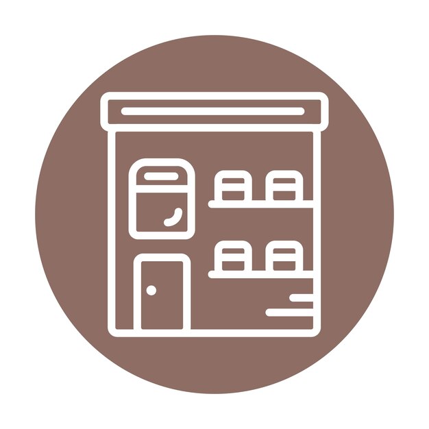 Ilustración vectorial de la tienda de pintura
