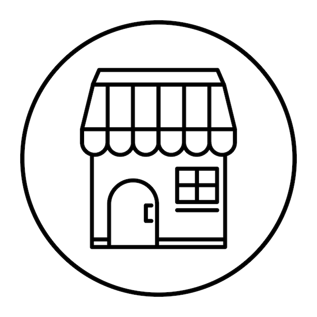 Ilustración vectorial de la tienda