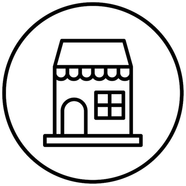 Ilustración vectorial de la tienda