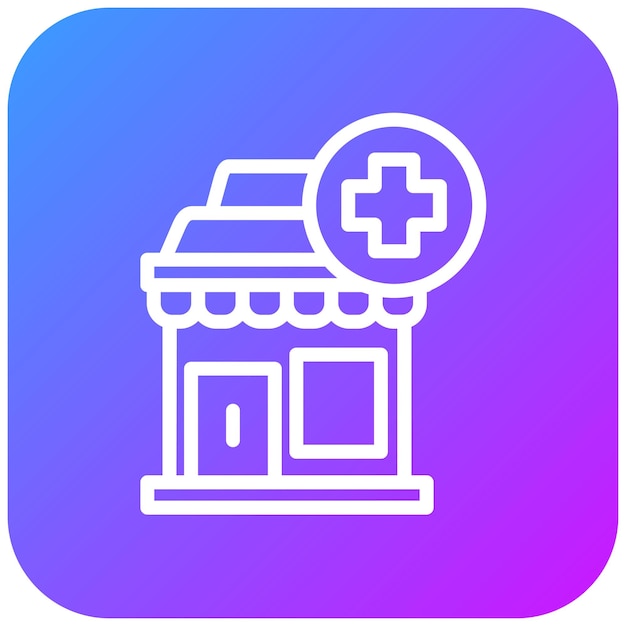 Ilustración vectorial de tiendas médicas