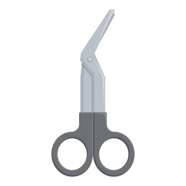 Ilustración vectorial de tijeras de acero