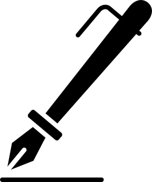 Ilustración vectorial de tinta sólida y glifo