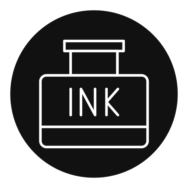 Ilustración vectorial de la tinta