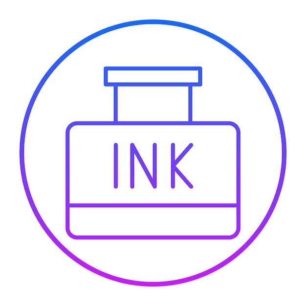 Ilustración vectorial de la tinta