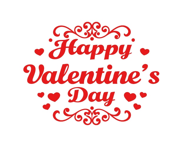 Ilustración vectorial de tipografía para el día de San Valentín