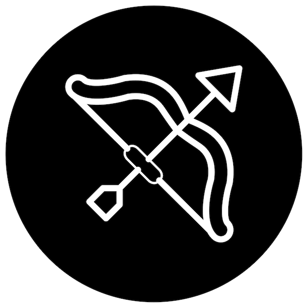 Ilustración vectorial de tiro con arco