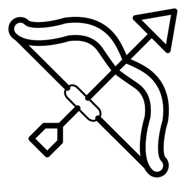 Ilustración vectorial de tiro con arco