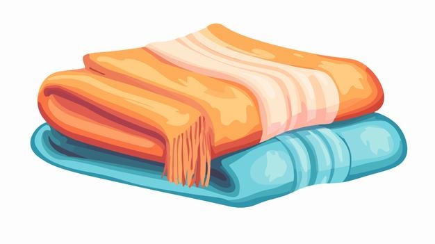 Vector ilustración vectorial de toallas de dibujos animados creativas para proyectos de diseño