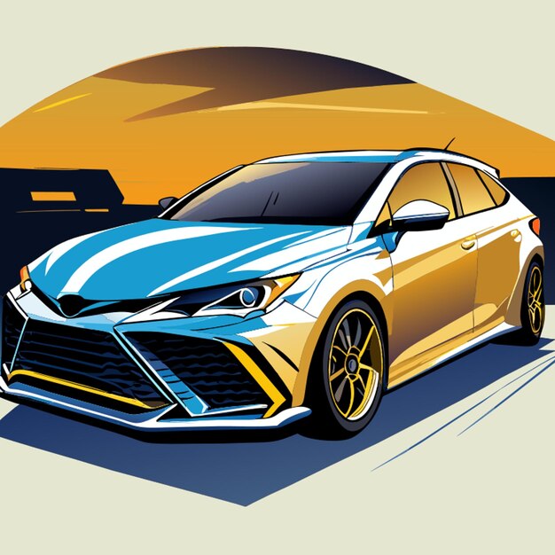 Vector ilustración vectorial de todo el cuerpo de toyota activ