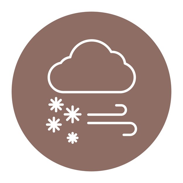 Ilustración vectorial de la tormenta de nieve