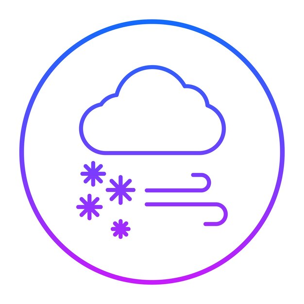 Ilustración vectorial de la tormenta de nieve
