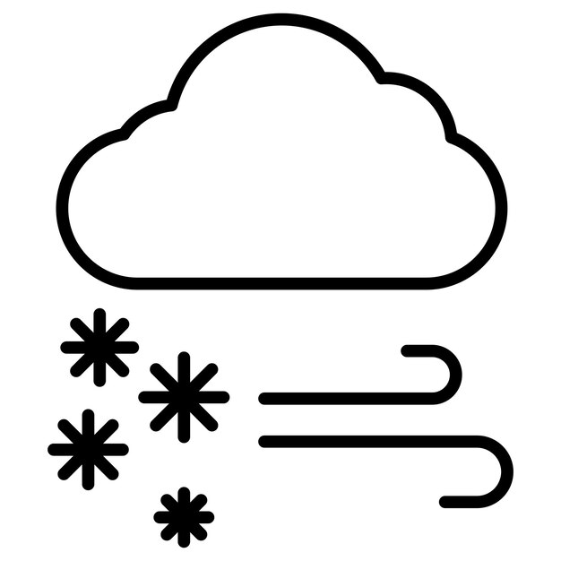 Ilustración vectorial de la tormenta de nieve