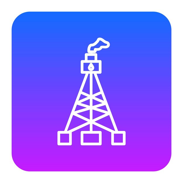 Ilustración vectorial de la torre de aceite
