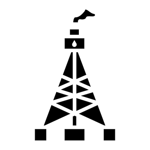 Ilustración vectorial de la torre de aceite