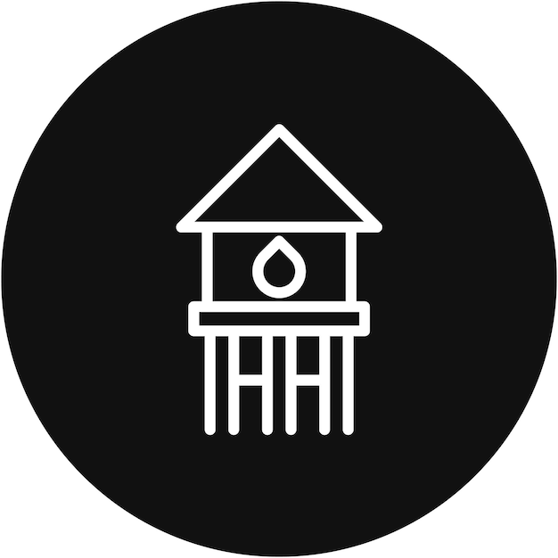 Ilustración vectorial de la torre de agua
