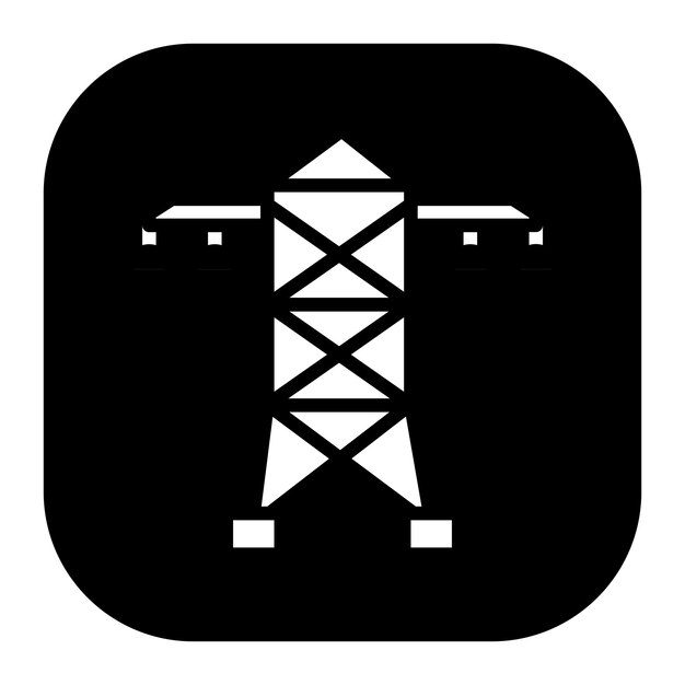 Ilustración vectorial de la torre eléctrica