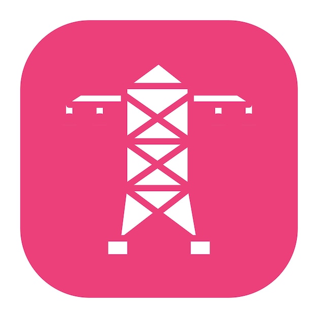 Ilustración vectorial de la torre eléctrica