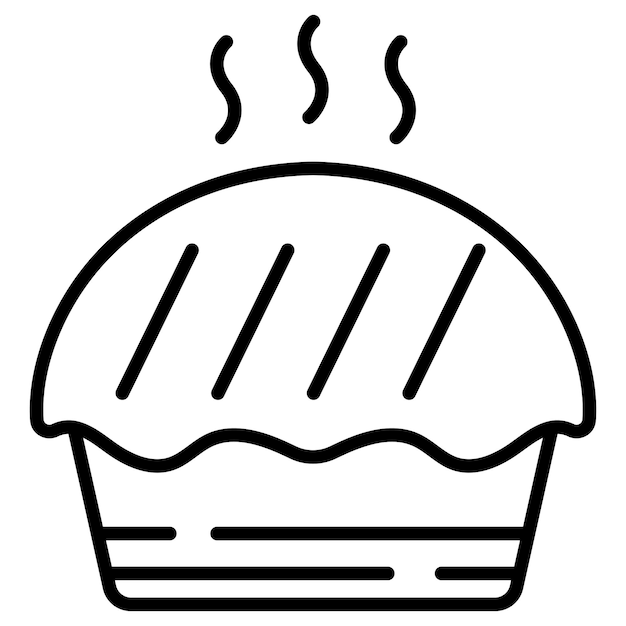 Ilustración vectorial de la torta