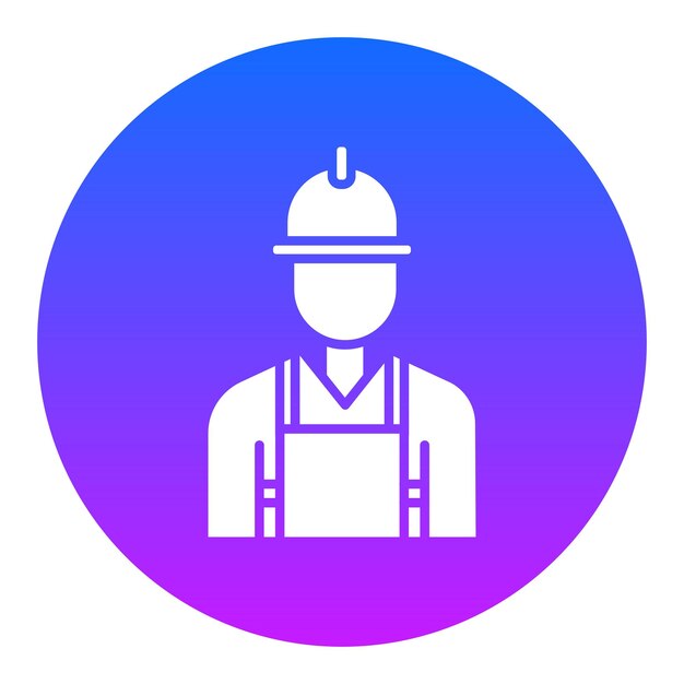 Ilustración vectorial del trabajador de la construcción