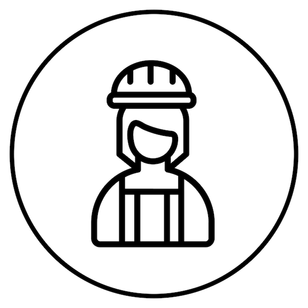 Ilustración vectorial del trabajador de la construcción