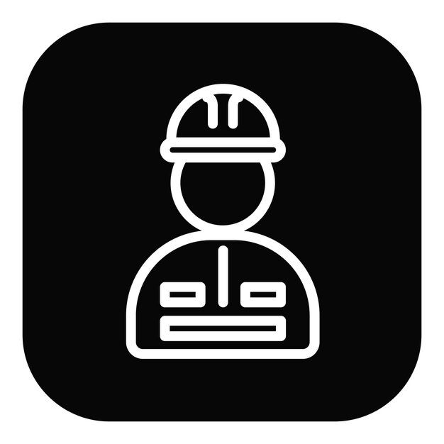 Ilustración vectorial del trabajador de la construcción
