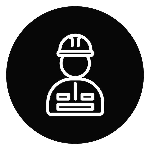 Ilustración vectorial del trabajador de la construcción