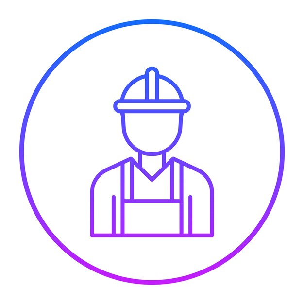 Ilustración vectorial del trabajador