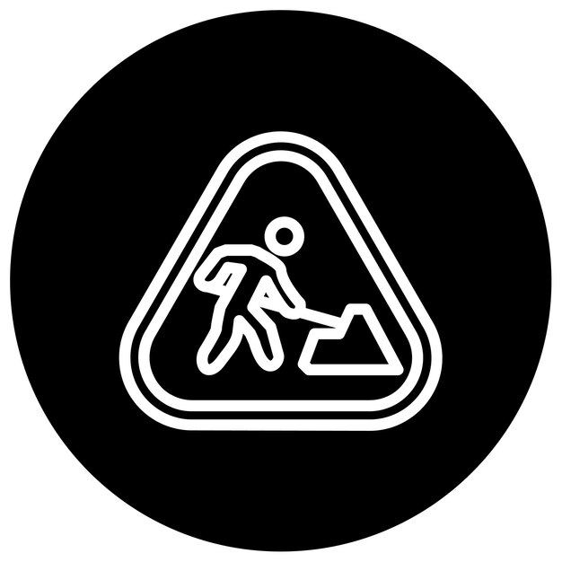 Ilustración vectorial del trabajo vial