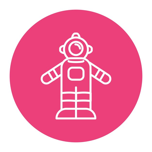 Ilustración vectorial del traje de astronauta