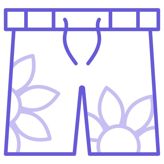 Ilustración vectorial de trajes de baño para hombres