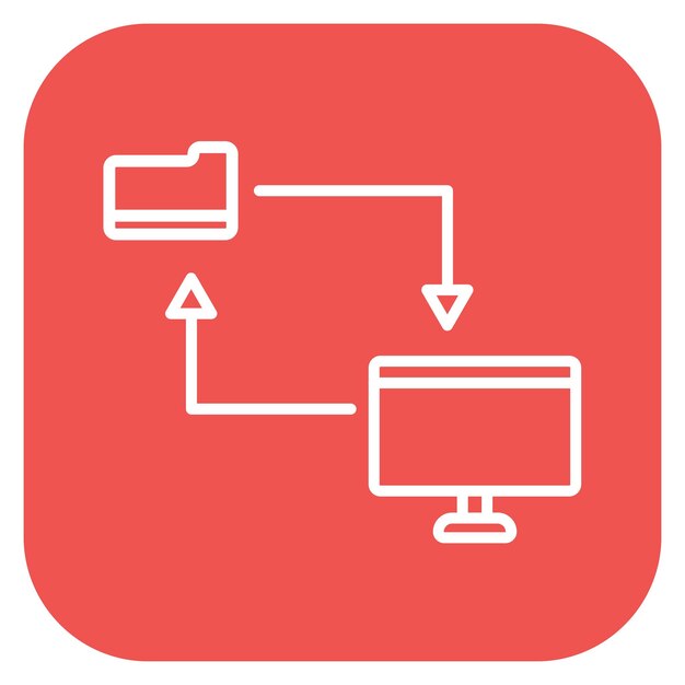 Vector ilustración vectorial de transferencia de archivos en línea