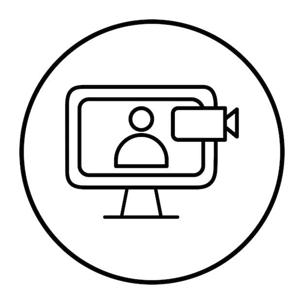 Ilustración vectorial de transmisión en vivo del usuario