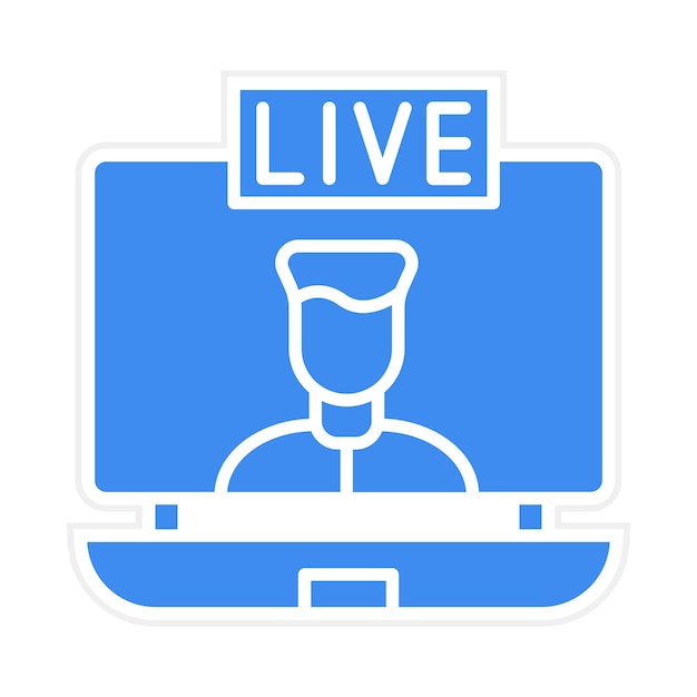 Ilustración vectorial de transmisión en vivo del usuario