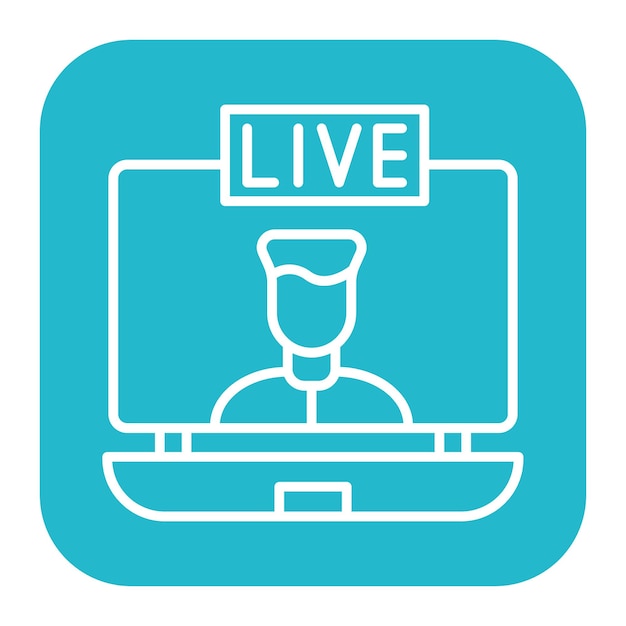 Ilustración vectorial de transmisión en vivo del usuario