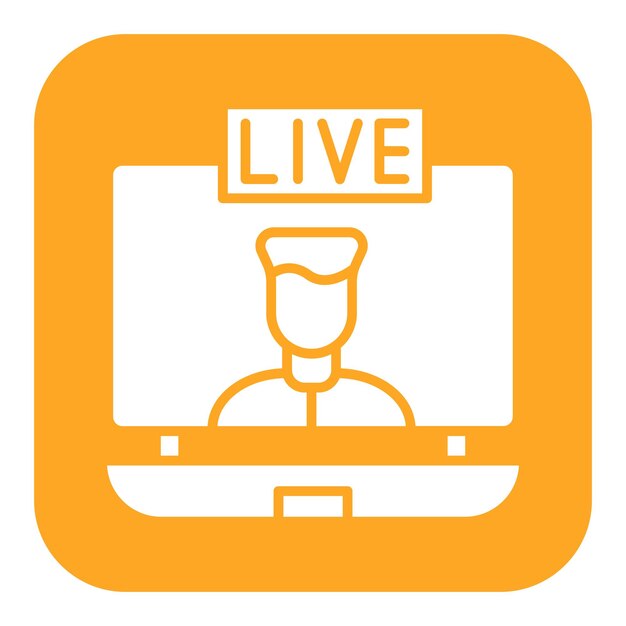 Ilustración vectorial de transmisión en vivo del usuario