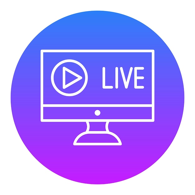 Ilustración vectorial de transmisión en vivo