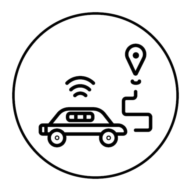 Ilustración vectorial de la trayectoria