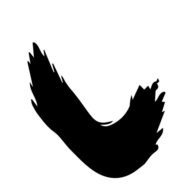 Ilustración vectorial de trazo de pincel de pintura negra en un fondo blanco abstracto