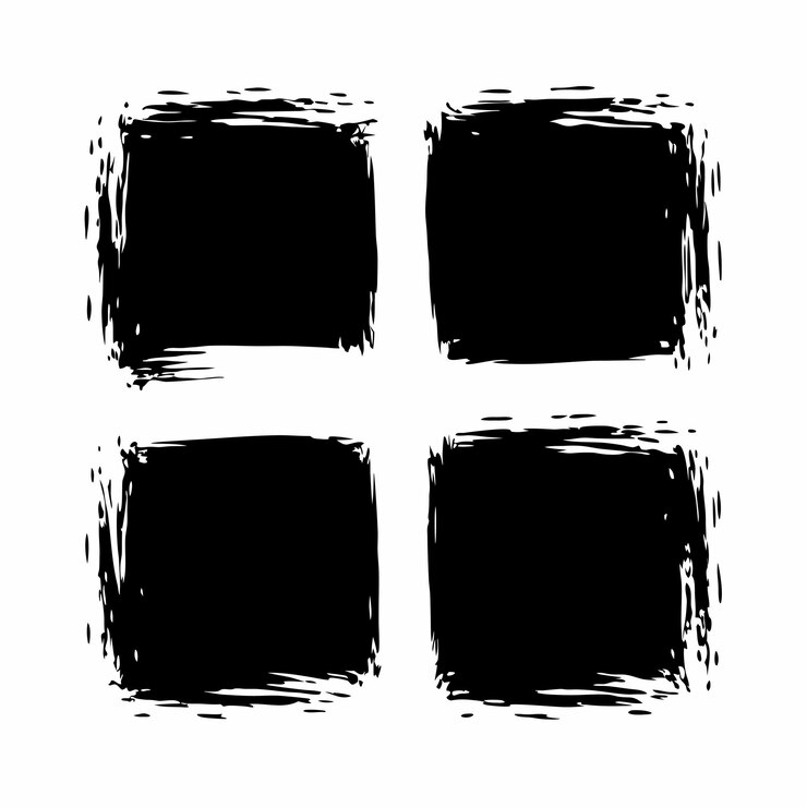 Ilustración vectorial de trazos de pincel de pintura Grunge