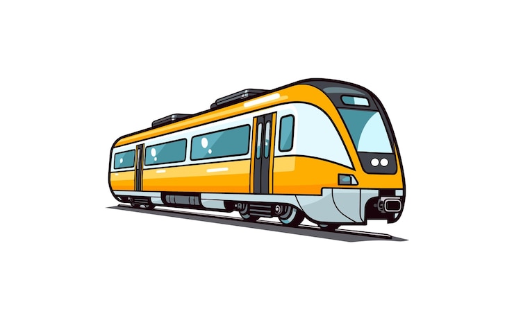 Ilustración vectorial de un tren de metro Tren bala de alta velocidad