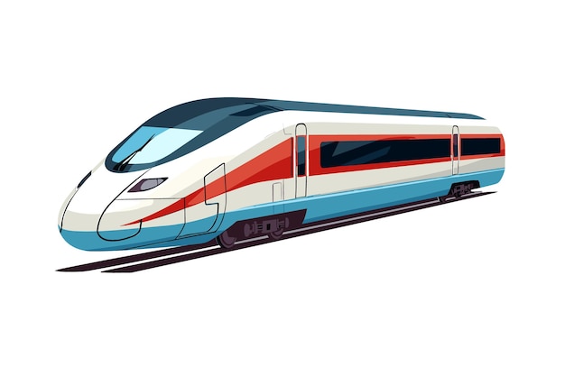 Ilustración vectorial de un tren de metro Tren bala de alta velocidad