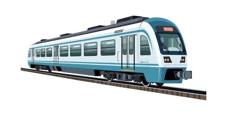 Ilustración vectorial de un tren de metro Tren bala de alta velocidad