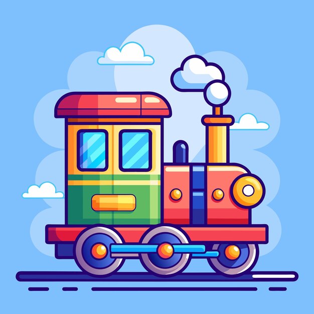 Vector ilustración vectorial del tren