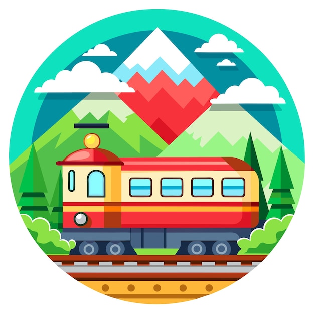 Vector ilustración vectorial del tren