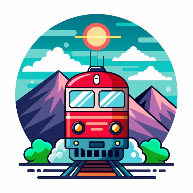 Vector ilustración vectorial del tren