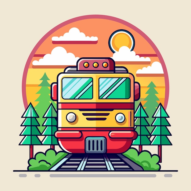 Vector ilustración vectorial del tren