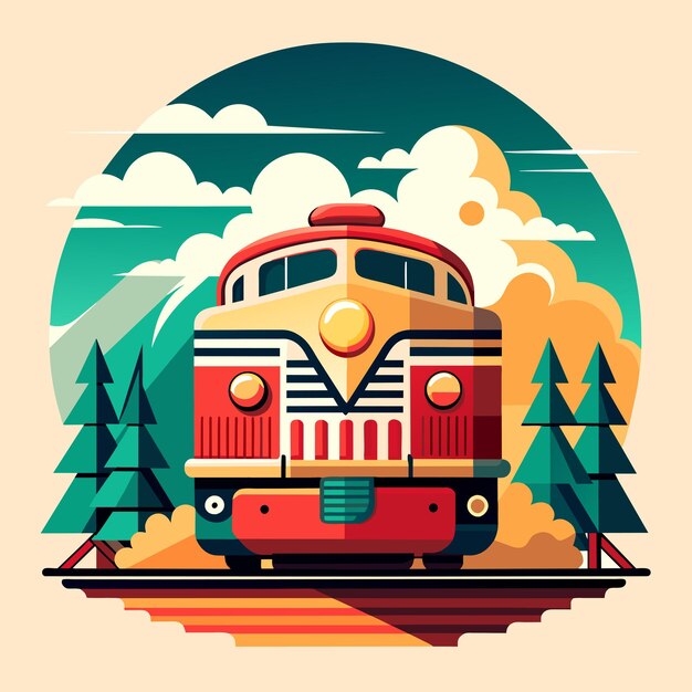 Vector ilustración vectorial del tren