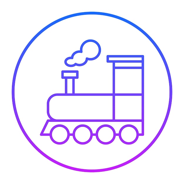 Ilustración vectorial de trenes de vapor