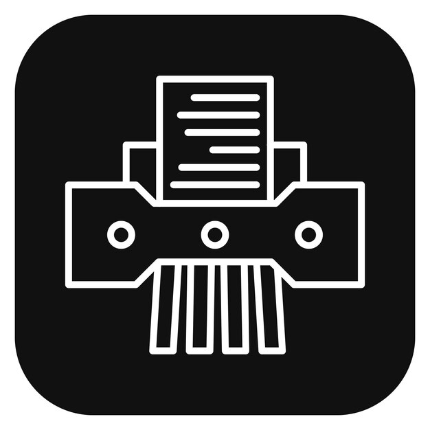 Ilustración vectorial de la trituradora de papel