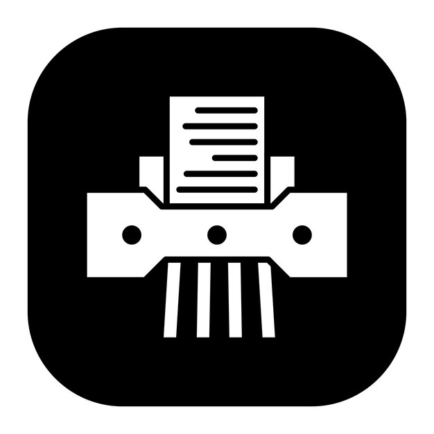 Ilustración vectorial de la trituradora de papel